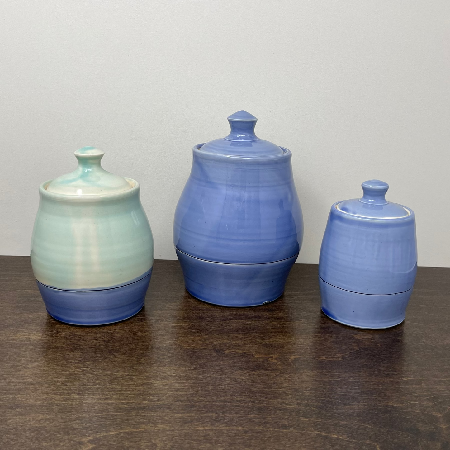 Custom Pet Urn SMALL in BLUE Glaze