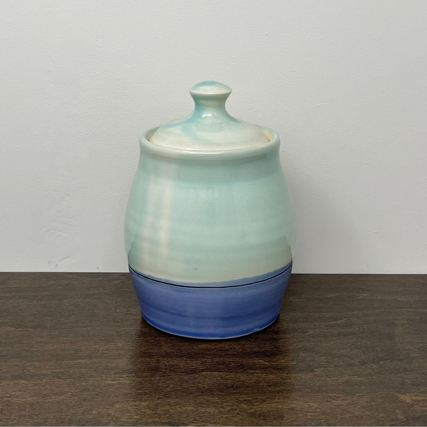 Custom Pet Urn MEDIUM in Aqua and Blue Glaze