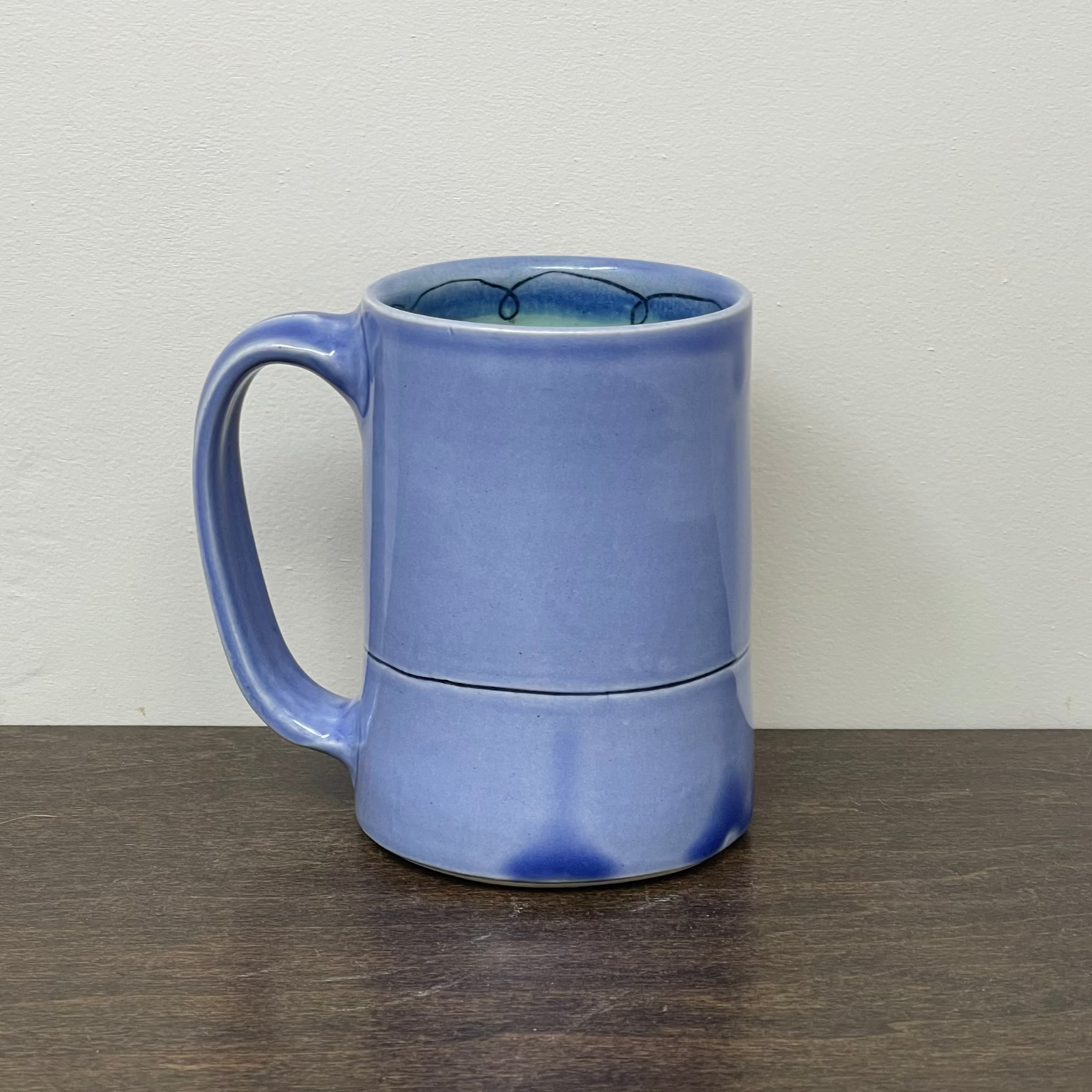 bakc of handmade mug