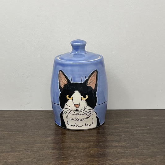 Custom Pet Urn SMALL in BLUE Glaze